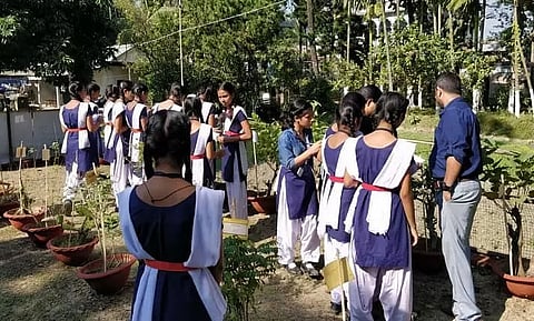 Students from Gauripur Girls' HS School participate in biodiversity conservation activities