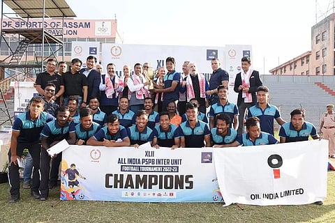OIL win PSPB Inter Unit football title at Nehru Stadium