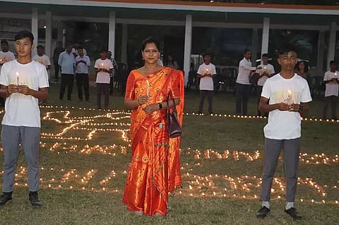 Kokrajhar district administration organizes community lighting of lamps