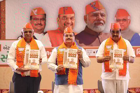 Gujarat Assembly Polls: BJP Manifesto Promises 20 Lakh Jobs, UCC Implementation