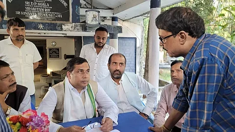 Minister Jayanta Mallabaruah inspects treatment plant in Karimganj district