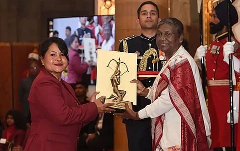 Nayanmoni Saikia and others receive national sports awards