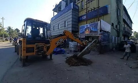 Tangla Municipal Board (TMB) carries out eviction drive