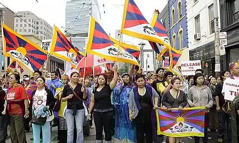 Tibetans in Dharamshala extend support to Chinese protestors