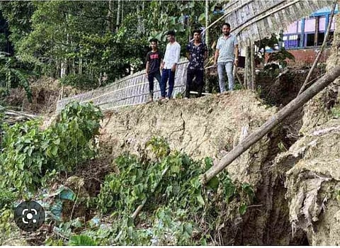 Assam: Massive Soil Erosion In Hailakandi Makes People Anxious