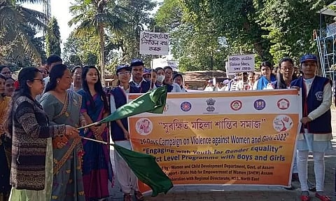 Awareness rally on violence against women taken out in Lakhimpur