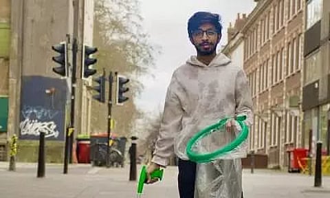 Indian 'plogger' Vivek Gurav on mission to clean 30 UK cities