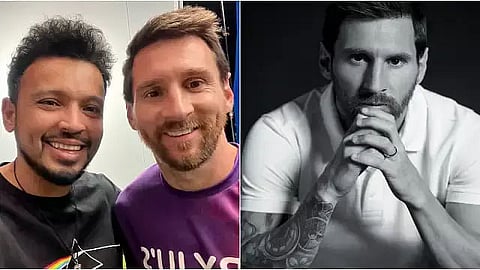 FIFA World Cup 2022 champ Lionel Messi poses for celebrity photographer