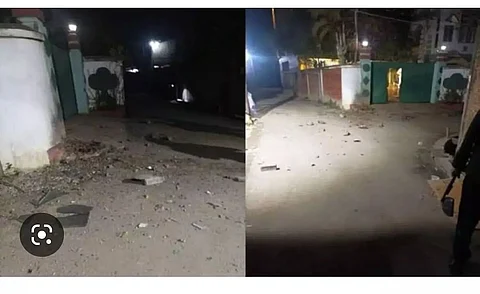 Bomb Blast In Imphal, CCTV Footage Captures Unidentified Miscreants