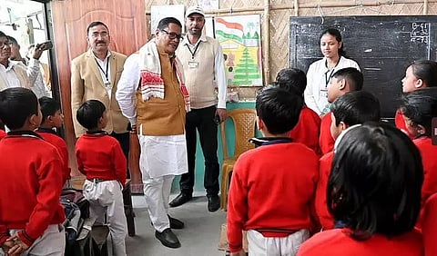 Education Minister Dr. Ranoj Pegu and Principal Secretary visit Sivasagar
