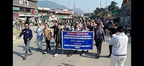 Mass peaceful protest rally held to demand delimitation exercise in Arunachal Pradesh