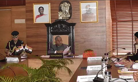Arunachal Pradesh Governor BD Mishra greets people on Parakram Diwas