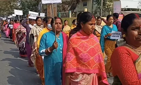 Massive protest rally against merger of RN Brahma Civil Hospital with Kokrajhar Medical College & Hospital