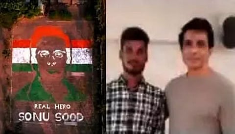 Sonu Sood 'at a loss for words' as fan makes 87K-sq-ft portrait of actor