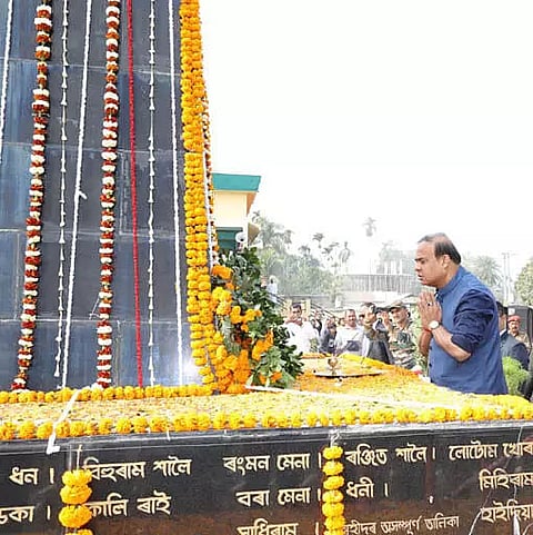CM Himanta pays homage to 140 Krishak Swahids at Patharighat