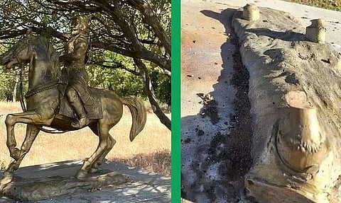 Maratha ruler Chhatrapati Shivaji Maharaj statue goes missing