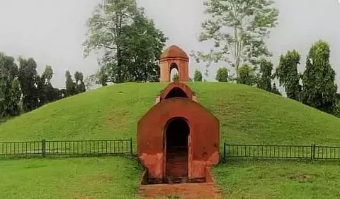 Heritage tag: Groundwork at Charaideo Maidam started