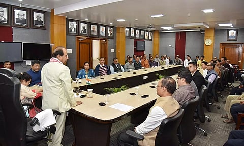 Officers bid farewell to Assam Governor Professor Jagdish Mukhi at Raj Bhavan