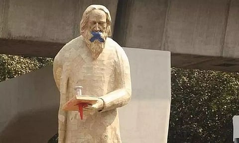 Head found of Tagore sculpture that ‘disappeared’ from Dhaka University