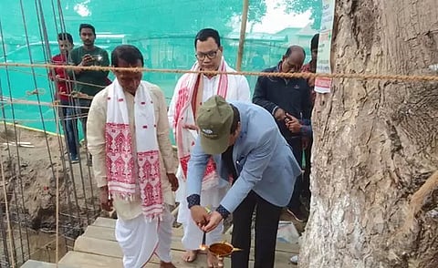 Deputy Commissioner Devashis Sarma laid foundation stone in Morigaon