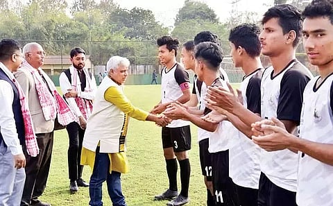 ASEBSC start with a big win in Dr T Ao Invitational Football tournament at Sonapur