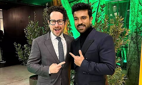 ‘Big fan’ Indian star Ram Charan poses with ‘Star Wars’ director JJ Abram