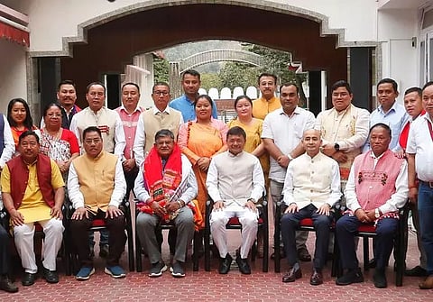 Assam Governor meets CEM and EMs of KAAC at Raj Bhavan