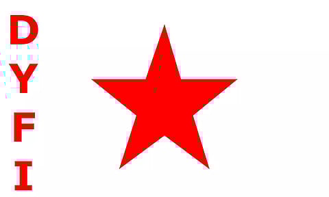 Democratic Youth Federation of India (DYFI) stages protest at Chachal