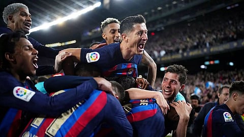 FC Barcelona register 2-1 win against Real Madrid in La Liga, Camp Nou Stadium
