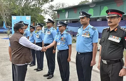 Assam Governor Gulab Chand Kataria visits Jorhat Air Force Station