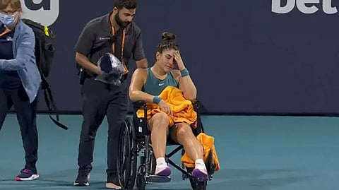 Former US Open champion Bianca Andreescu suffers injury blow at Miami
