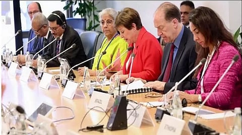 Union Finance Minister Nirmala Sitharaman calls for debt restructuring to address global crisis