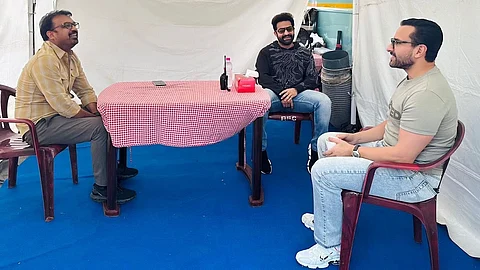 Bollywood actor Saif Ali Khan begins shooting with NTR Jr
