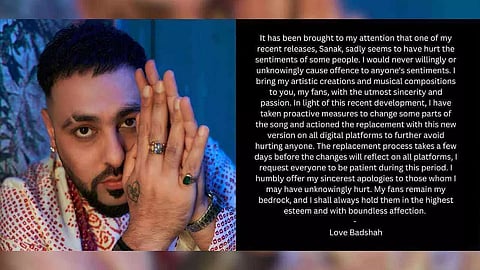 Singer-rapper Badshah issues apology for using Lord Shiva's name in Sanak