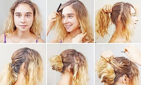 Having Frizzy hair? No problem! Here are some quick hairstyles to save your day!