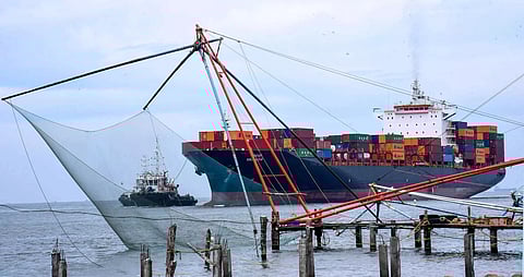 Union Minister Sarbananda Sonowal receives first Indian cargo ship in Myanmar