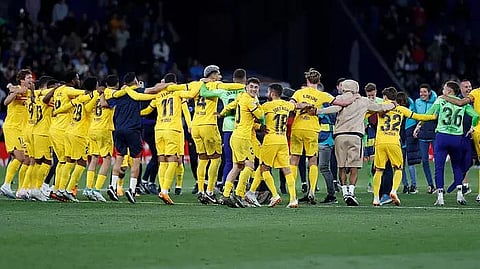 La Liga: Barca secures title, 4-2 win away against local rivals Espanyol