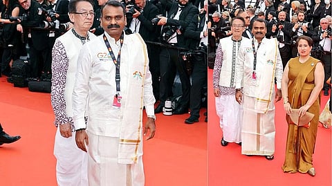 Eminent veteran Manipuri actor Kangabam Tomba walks red carpet