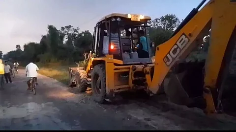 MLA of Kokrajhar east, Lawrence Islary visits repair site of Bishmuri-Saralpara road