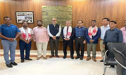 SITA vice-chairman Ramen Deka meets delegates from Japan at Janata Bhawan, Dispur