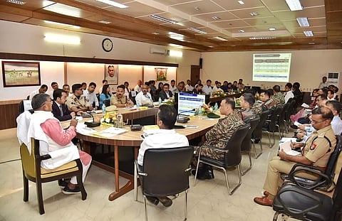 Public Meeing held to discuss developmental schemes, under the chairmanship of DC
