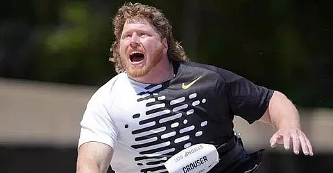 Two-time Olympic champion Ryan Crouser breaks own world shot put record