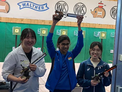 International Shooting Sport Federation: Sainyam gives India golden start in Germany