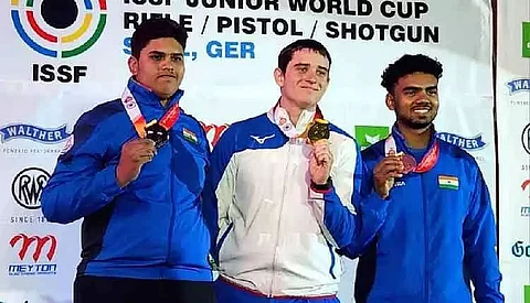 ISSF Junior World Cup: India win silver in Rapid Fire Pistol team event