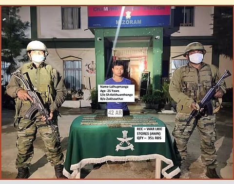 Assam rifles under aegis of Inspector General Assam Rifles recover war-like stores