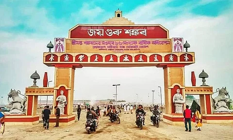 Srimanta Sankardev Sangha meeting held in kirtan ghar premises of Uppar Talkabari