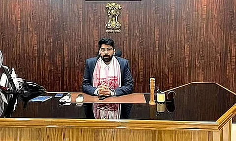 Sivasagar DC Aditya Vikram Yadav interacts with journalists on various issues