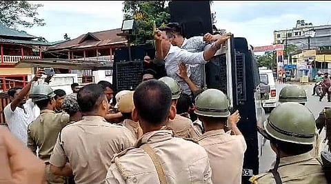 Police detain people staging protests against delimitation draft