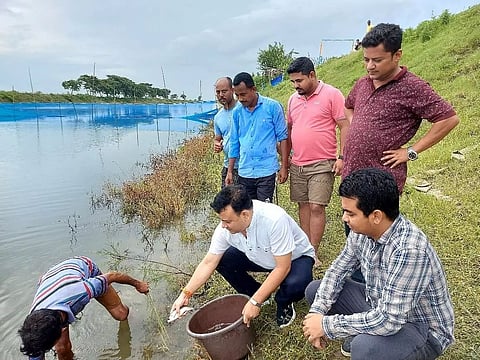 Cage culture practice for high-yielding fish seed launched in Darrang district