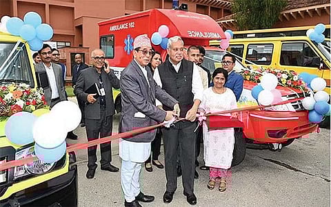 India gifts 34 ambulances, 50 school buses to Nepal